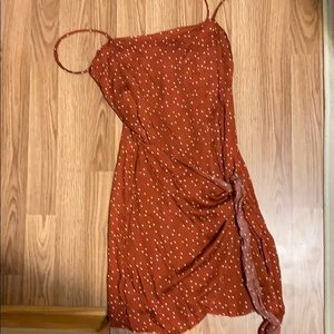 Polka dot wrap dress